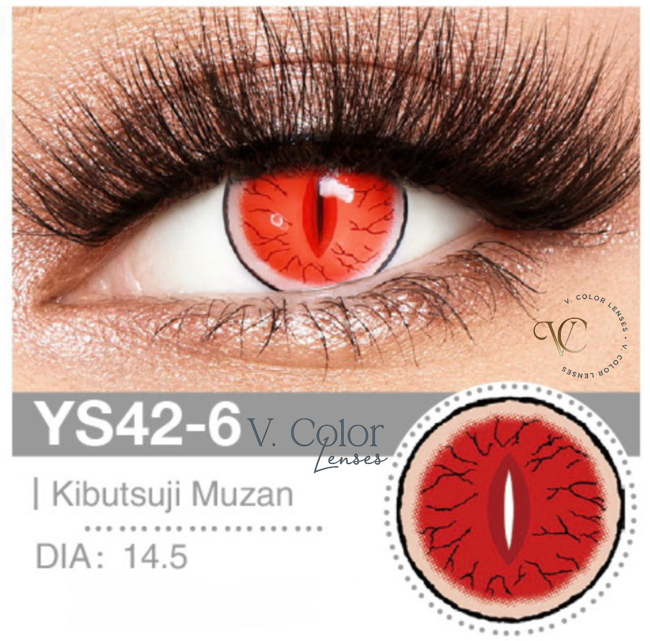 Farbige Kontaktlinse - YS42-6 Kibutsuji Muzan