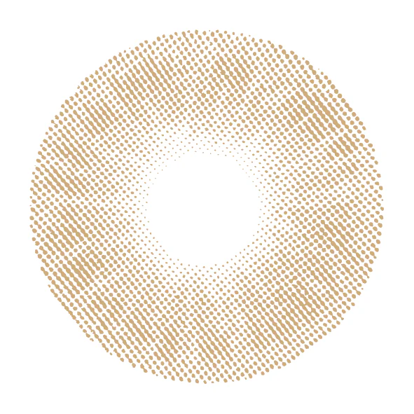 Lente de contacto colorida Sugar Brown da V. Color Lenses — Castanho claro adocicado, com luminosidade de caramelo. (vista adicional 2)