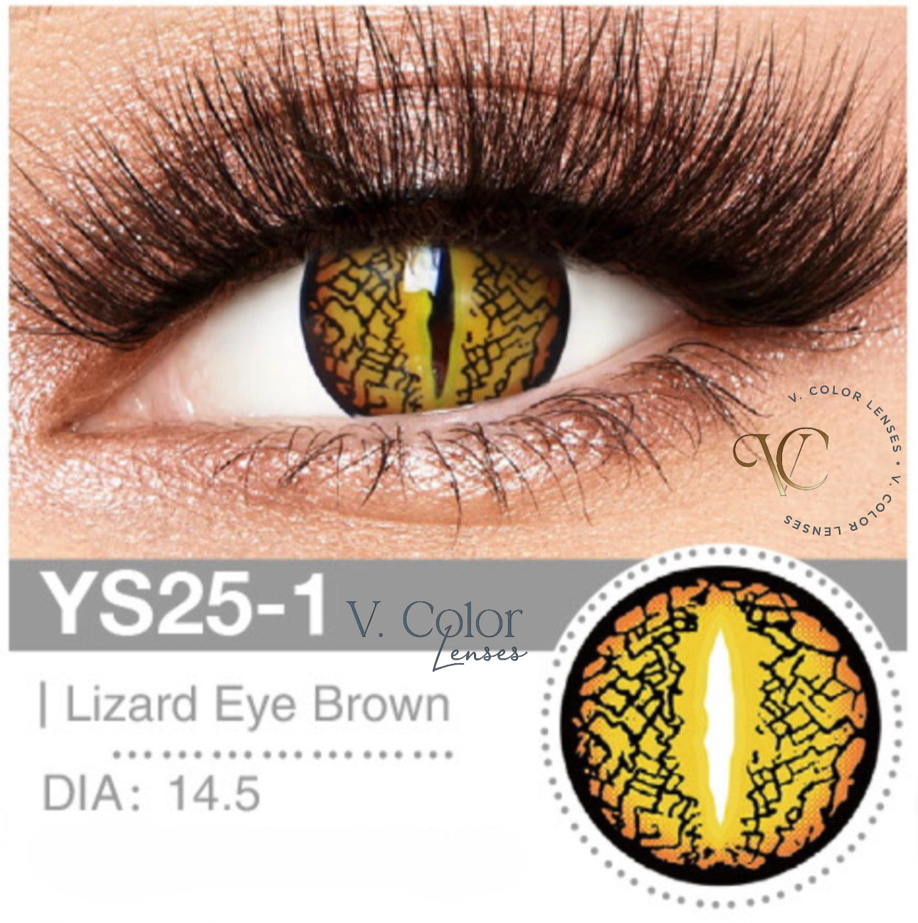 Lente de Contato Colorida - YS25-1 Lizard Eye Brown