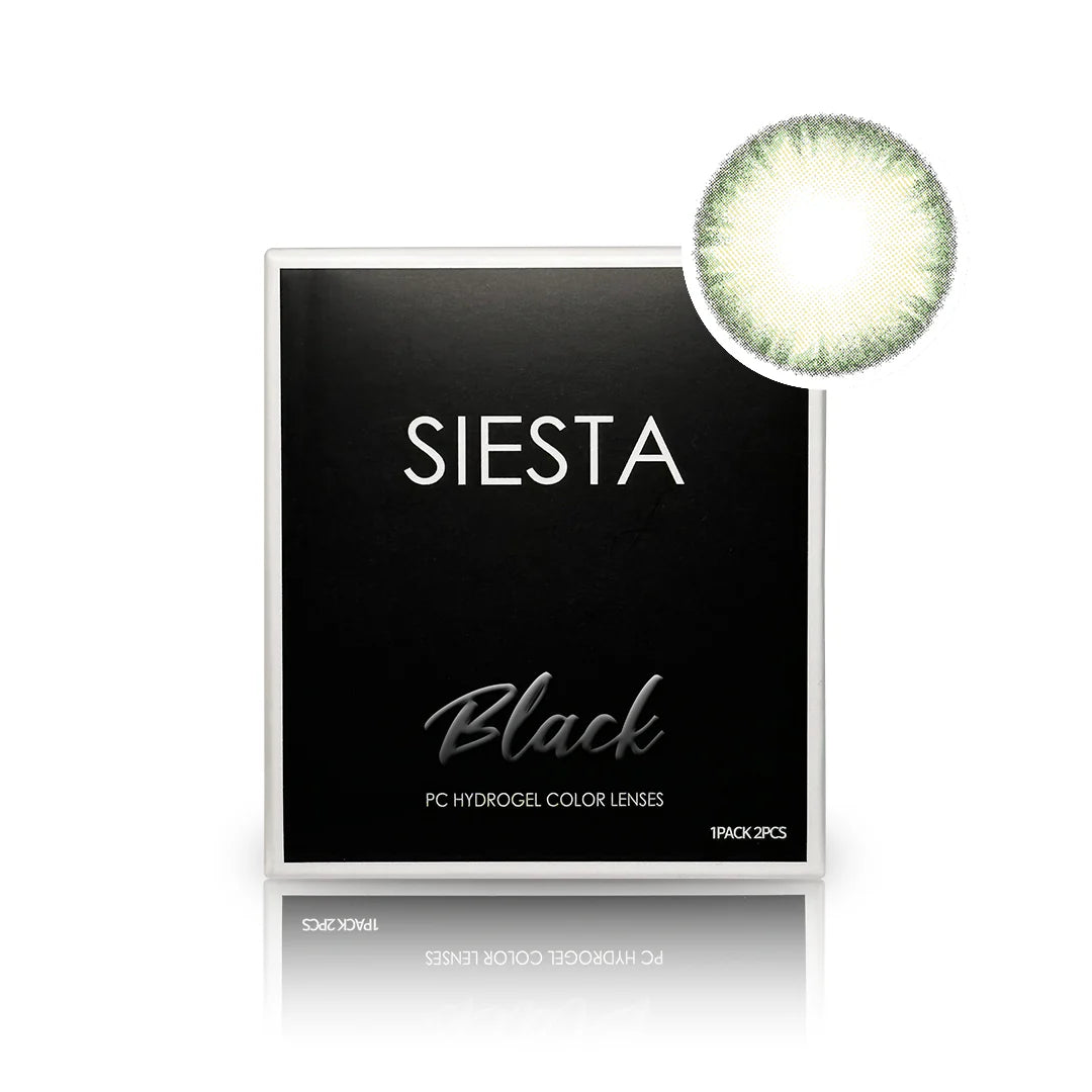 Lente de contacto colorida Romance Green da V. Color Lenses — Verde acinzentado e discreto, longe do verde vivo. (vista adicional 6)
