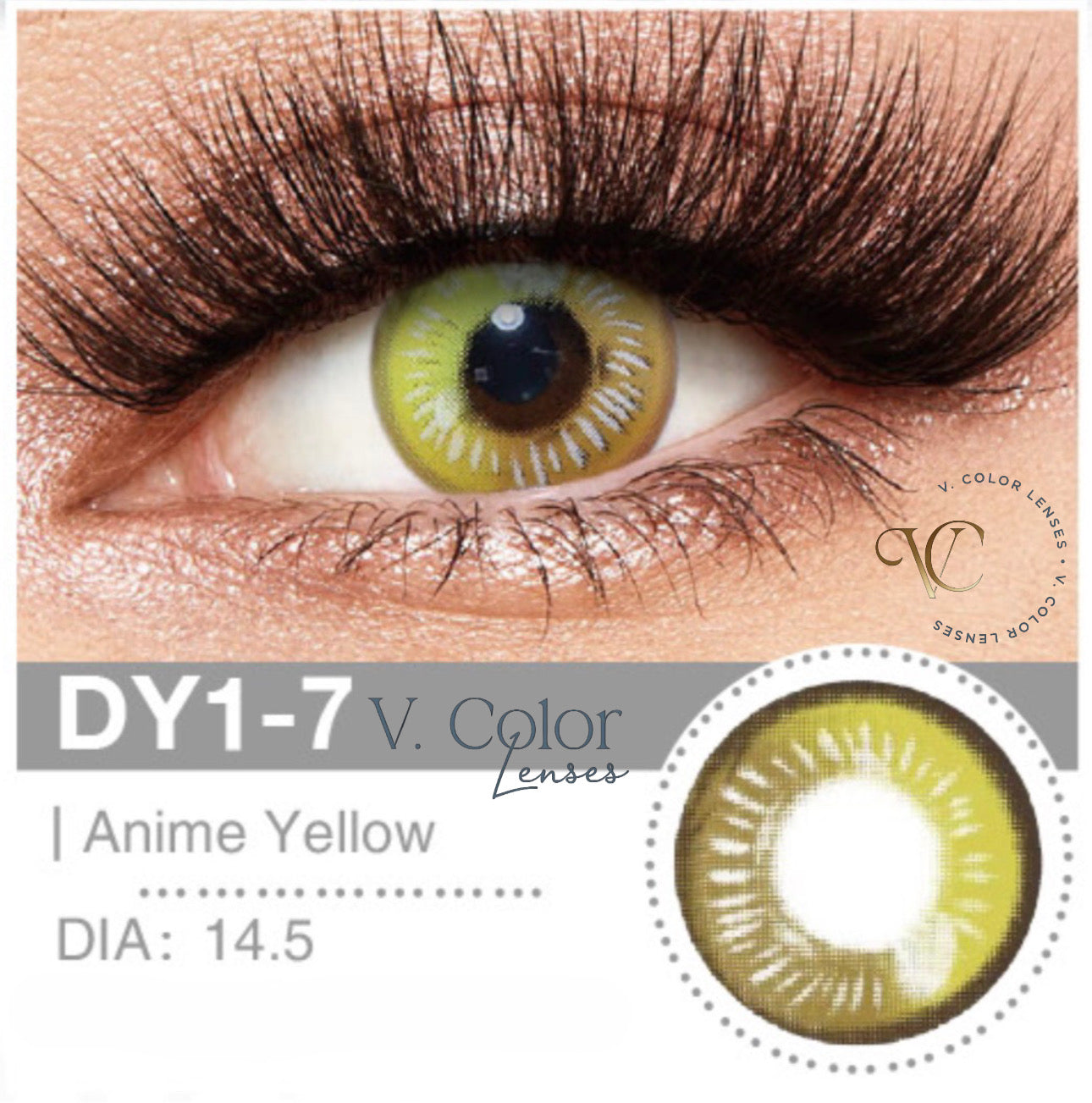 Lente de Contato Colorida - DY1-7 Anime yellow