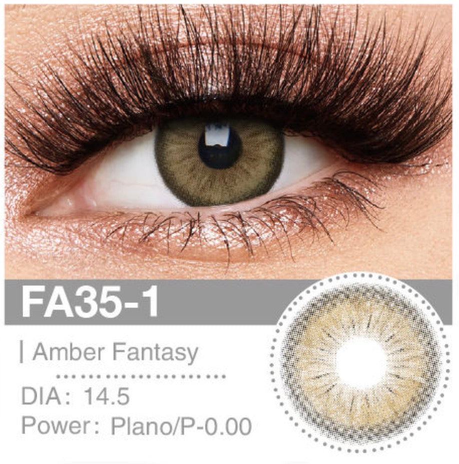 Lente de Contato Colorida - FA35-1 Amber Fantasy