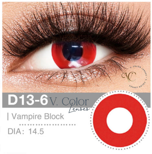 Lente de Contato Colorida - D13-6 Vampire Block